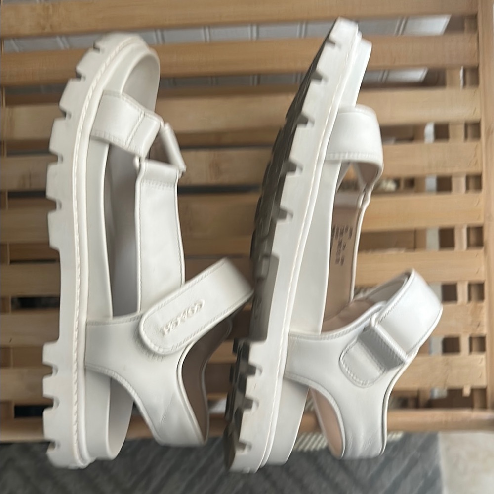 Coach White Sandals with Velcro Straps - Picture 4 of 4